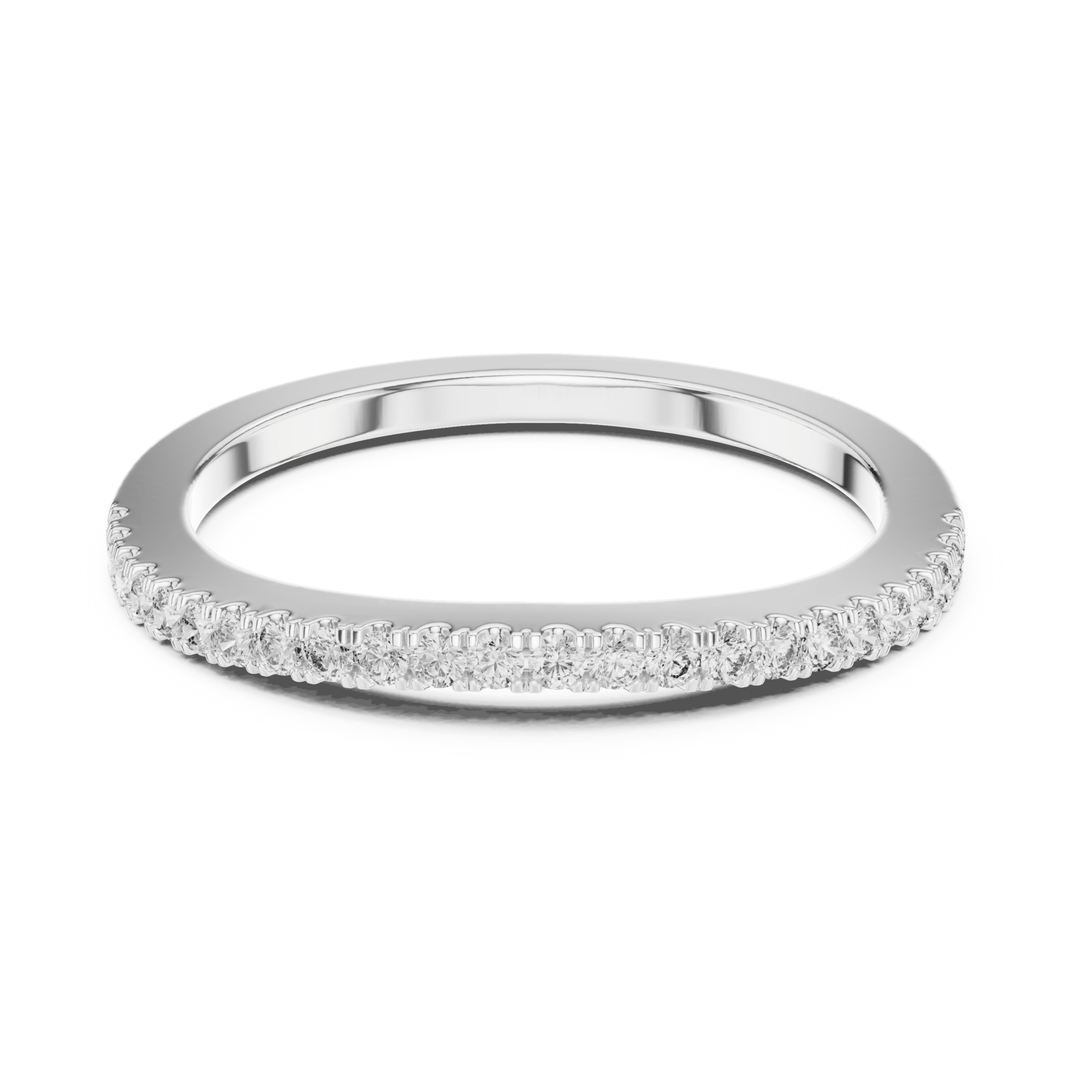 Round 0.21 ctw Diamond Half Eternity Band - B1171 in Wedding Bands by 18 KARATS INC.