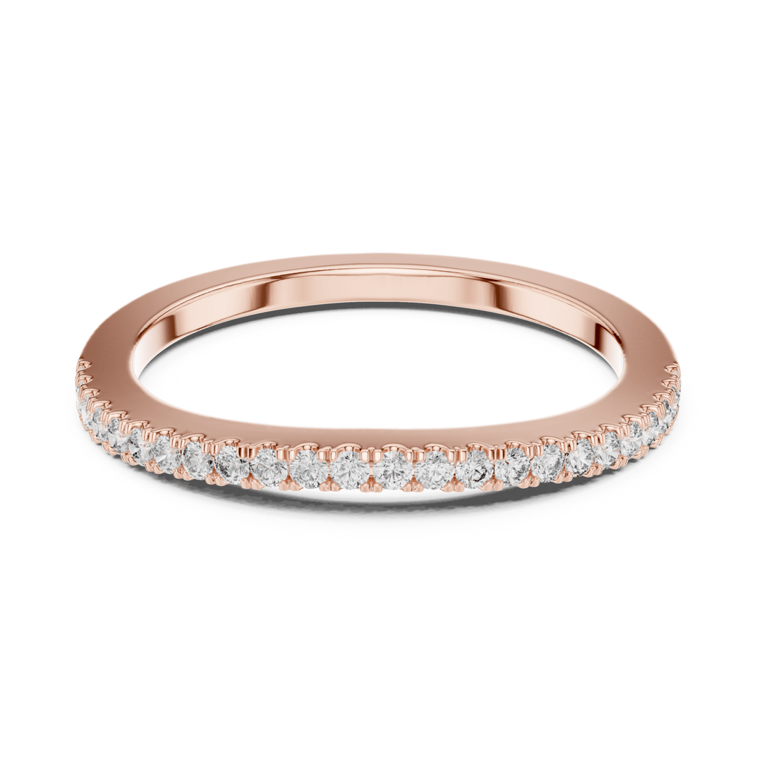Round 0.21 ctw Diamond Half Eternity Band - B1171 in Wedding Bands by 18 KARATS INC.
