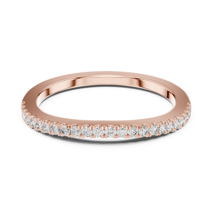 Round 0.21 ctw Diamond Half Eternity Band - B1171 in Wedding Bands by 18 KARATS INC.