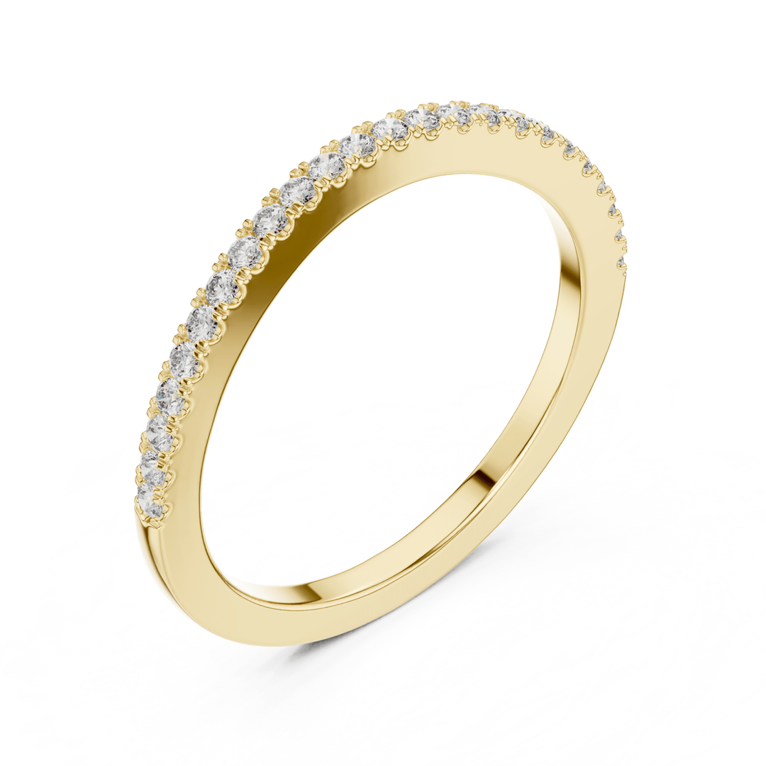 Round 0.21 ctw Diamond Half Eternity Band - B1171 in Wedding Bands by 18 KARATS INC.