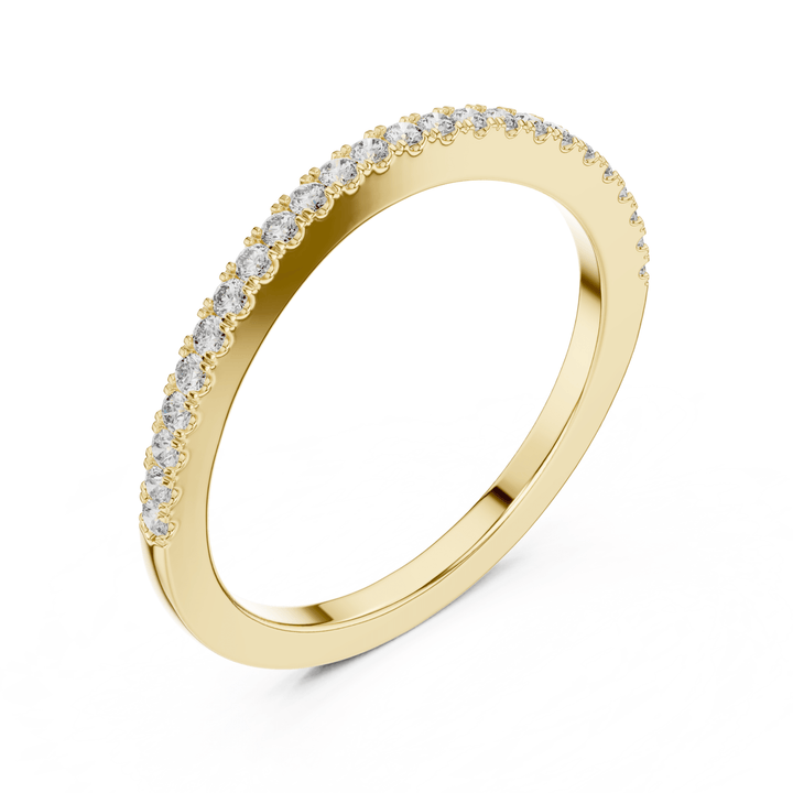 Round 0.21 ctw Diamond Half Eternity Band - B1171 in Wedding Bands by 18 KARATS INC.