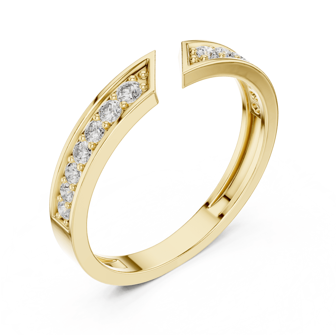 Round 0.24 ctw Diamond Open Band - B1162 in Wedding Bands by 18 KARATS INC.