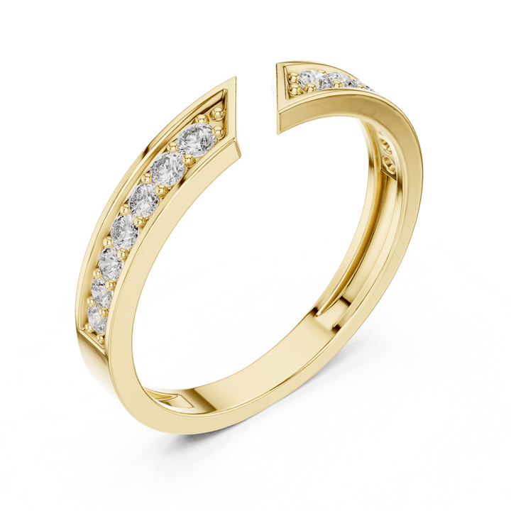 Round 0.24 ctw Diamond Open Band - B1162 in Wedding Bands by 18 KARATS INC.