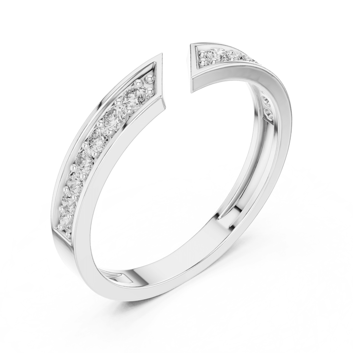 Round 0.24 ctw Diamond Open Band - B1162 in Wedding Bands by 18 KARATS INC.