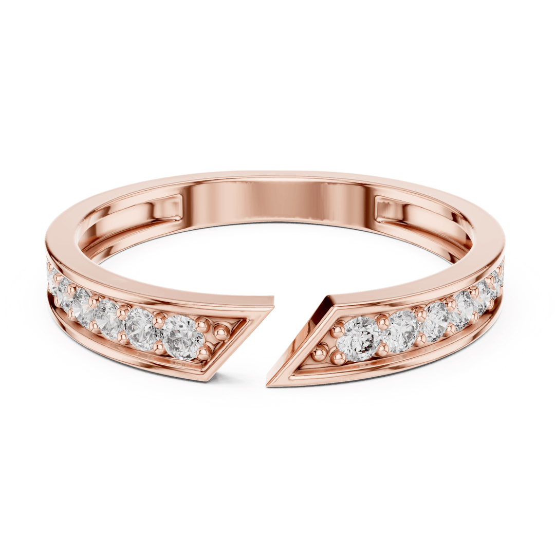 Round 0.24 ctw Diamond Open Band - B1162 in Wedding Bands by 18 KARATS INC.