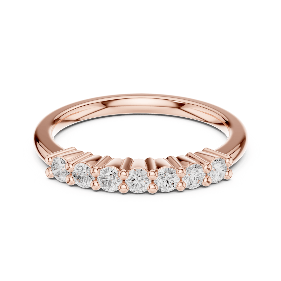 Round 0.24 ctw Diamond Shared Prong Band - B1161 in Wedding Bands by 18 KARATS INC.