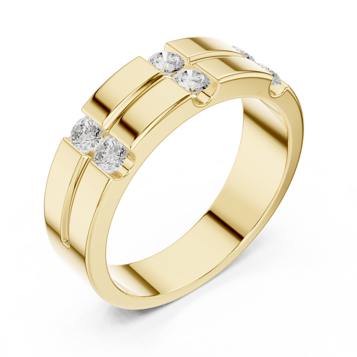 Round 0.39 ctw Diamond Modern Men's Band - B1131 in Wedding Bands by 18 KARATS INC.