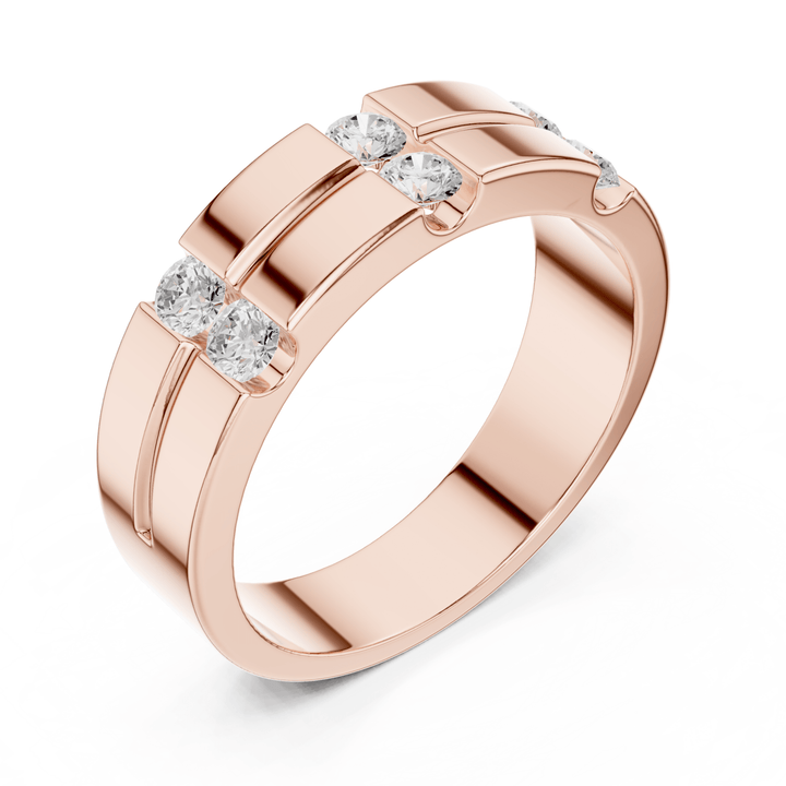 Round 0.39 ctw Diamond Modern Men's Band - B1131 in Wedding Bands by 18 KARATS INC.
