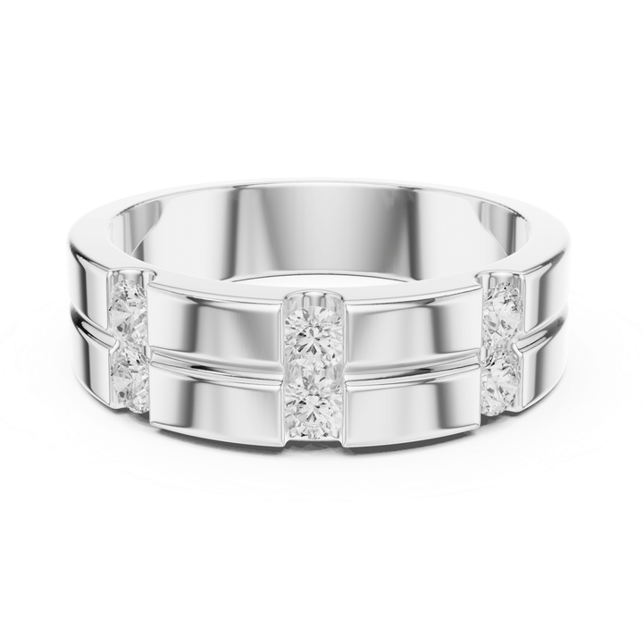 Round 0.39 ctw Diamond Modern Men's Band - B1131 in Wedding Bands by 18 KARATS INC.