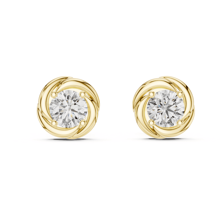 Round 0.48 ctw Diamond Knot Stud Earrings - E1144 in Earrings by 18 KARATS INC.