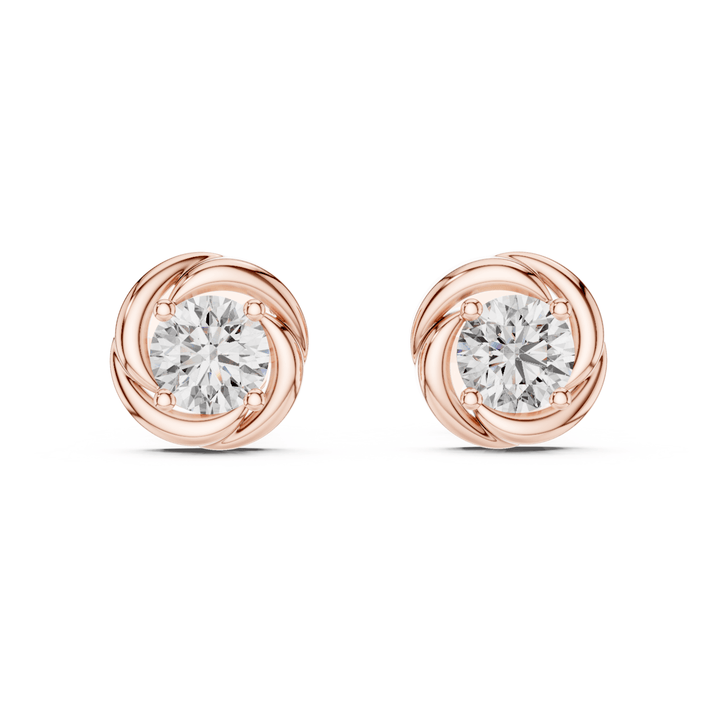 Round 0.48 ctw Diamond Knot Stud Earrings - E1144 in Earrings by 18 KARATS INC.