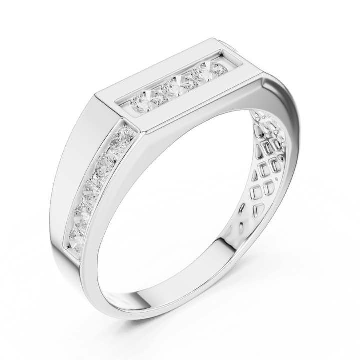 Round 0.5 ctw Diamond Men's Band - B1137 in Wedding Bands by 18 KARATS INC.