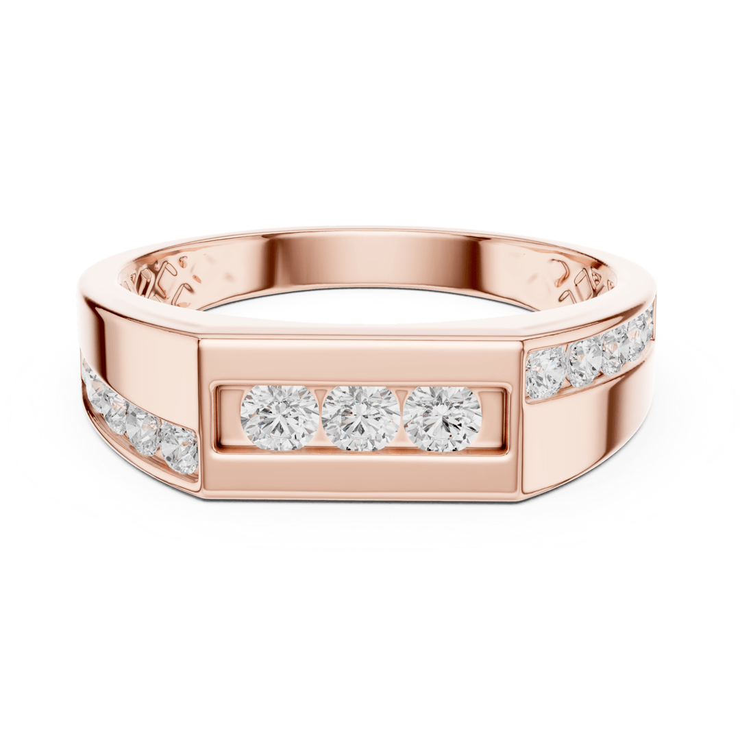 Round 0.5 ctw Diamond Men's Band - B1137 in Wedding Bands by 18 KARATS INC.