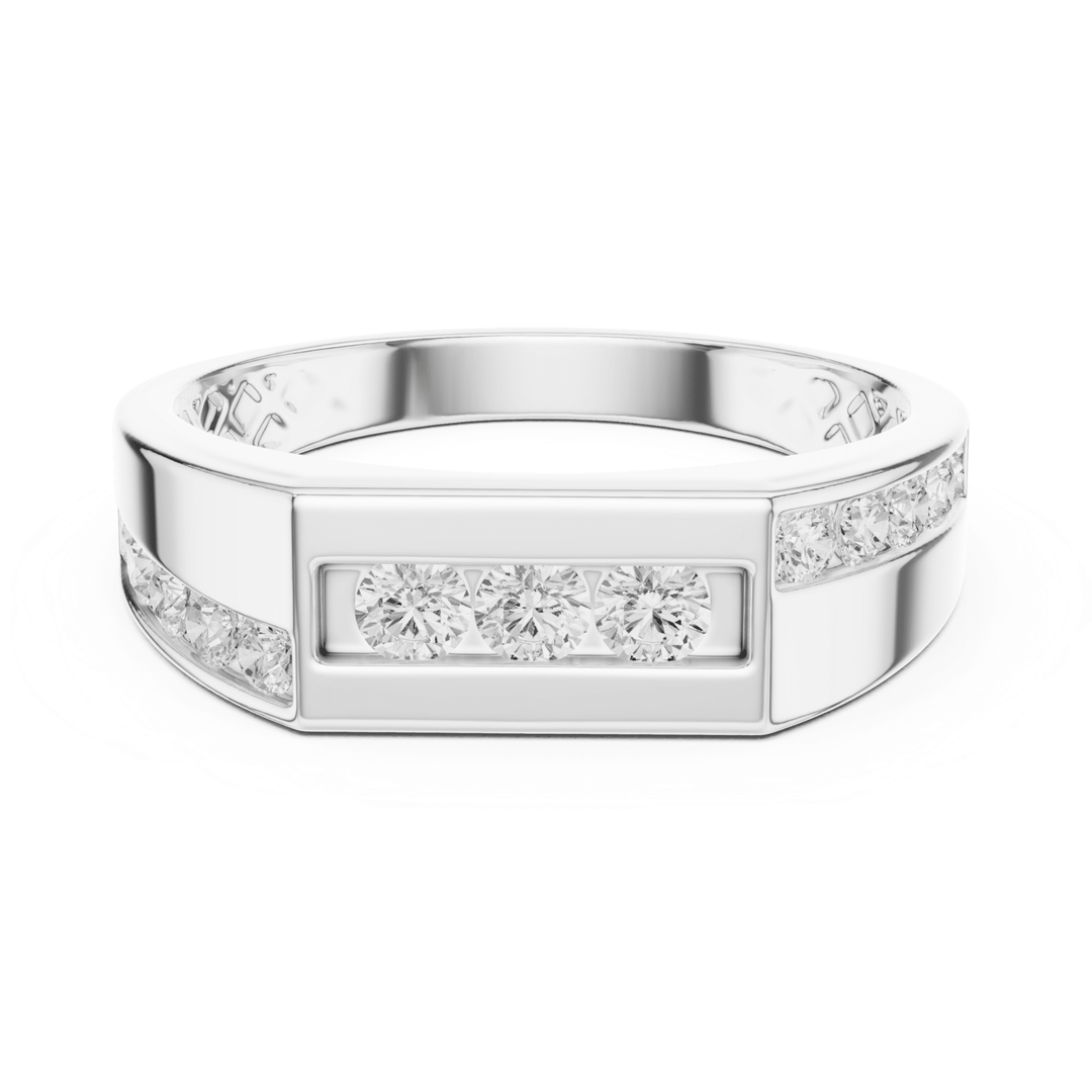 Round 0.5 ctw Diamond Men's Band - B1137 in Wedding Bands by 18 KARATS INC.