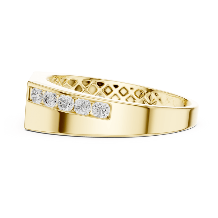 Round 0.5 ctw Diamond Men's Band - B1137 in Wedding Bands by 18 KARATS INC.