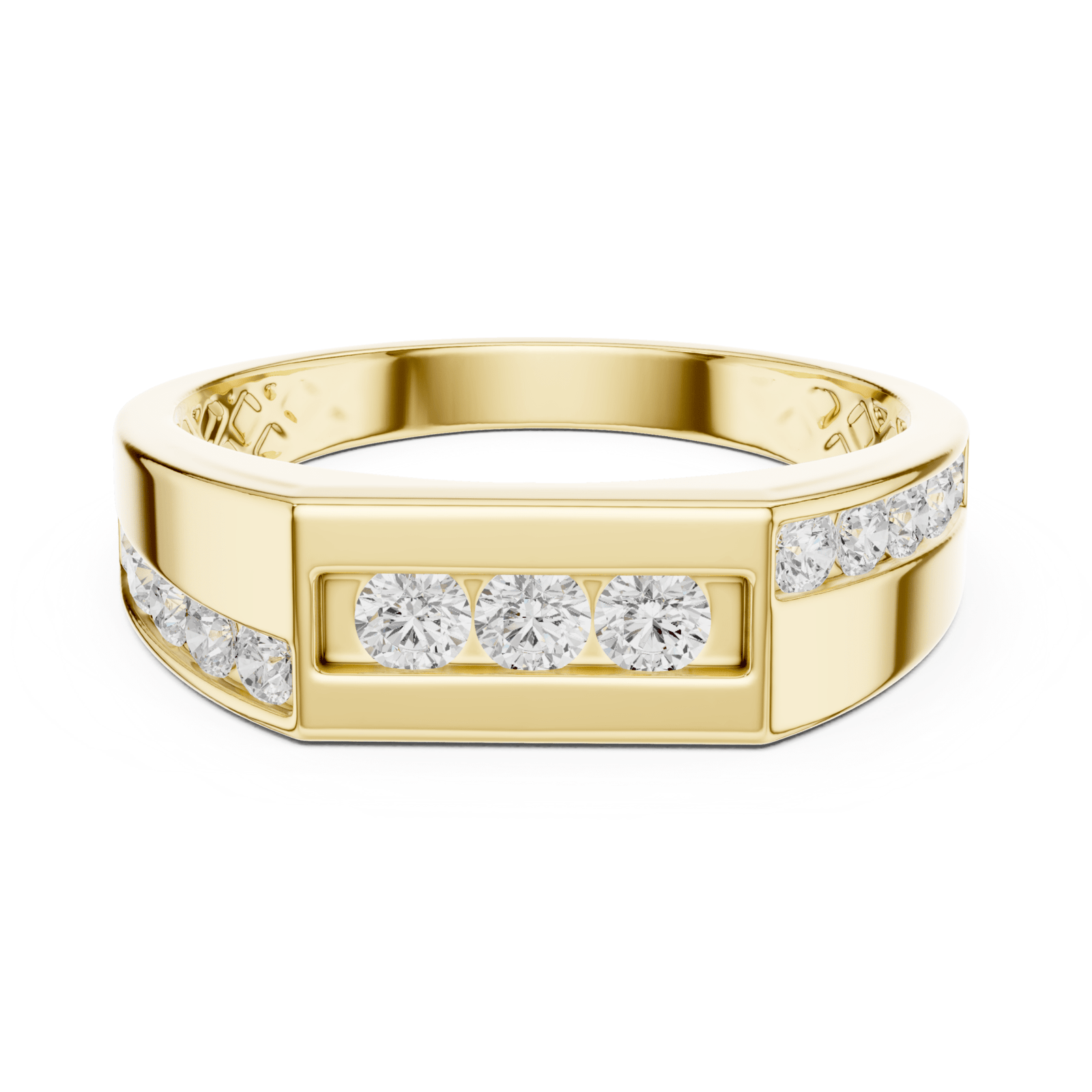 Round 0.5 ctw Diamond Men's Band - B1137 in Wedding Bands by 18 KARATS INC.