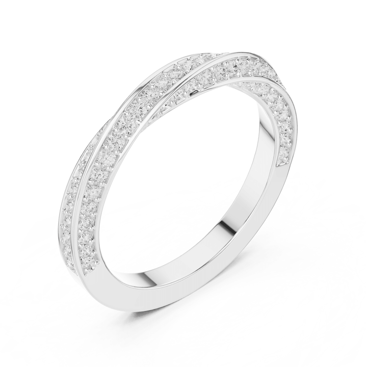 Round 0.7 Diamond Twist Band - B1160 in Wedding Bands by 18 KARATS INC.
