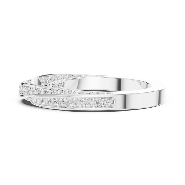 Round 0.7 Diamond Twist Band - B1160 in Wedding Bands by 18 KARATS INC.