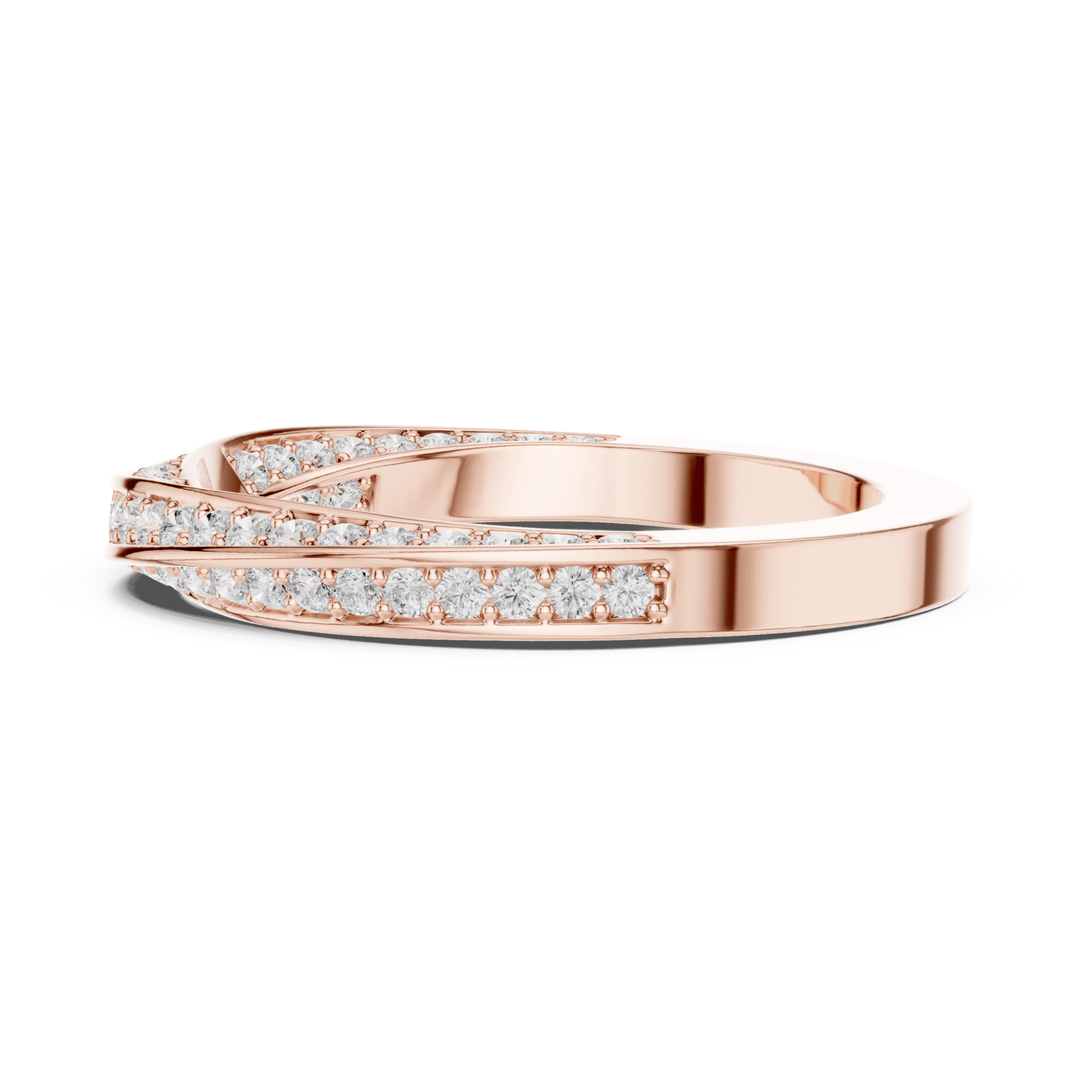 Round 0.7 Diamond Twist Band - B1160 in Wedding Bands by 18 KARATS INC.