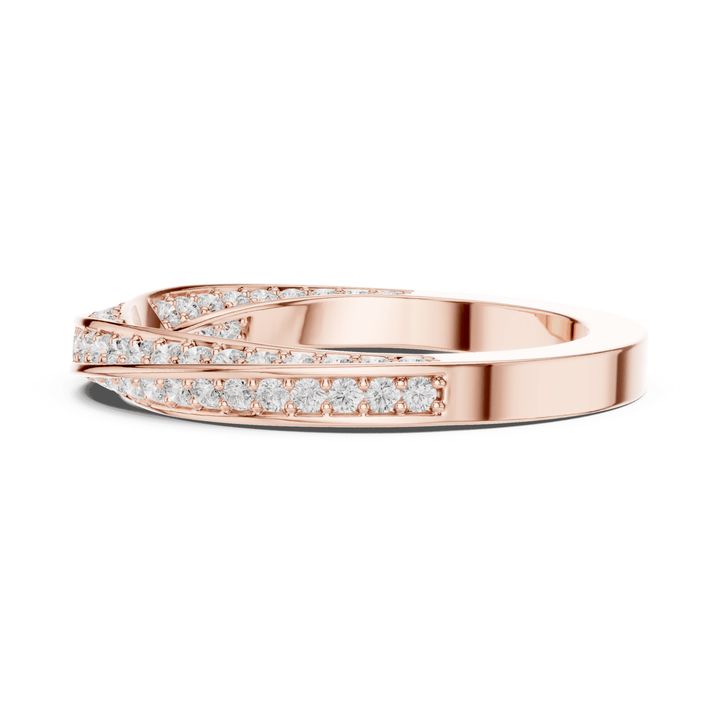 Round 0.7 Diamond Twist Band - B1160 in Wedding Bands by 18 KARATS INC.