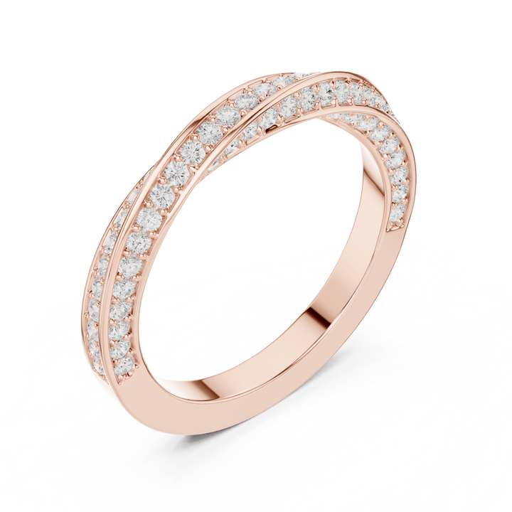 Round 0.7 Diamond Twist Band - B1160 in Wedding Bands by 18 KARATS INC.