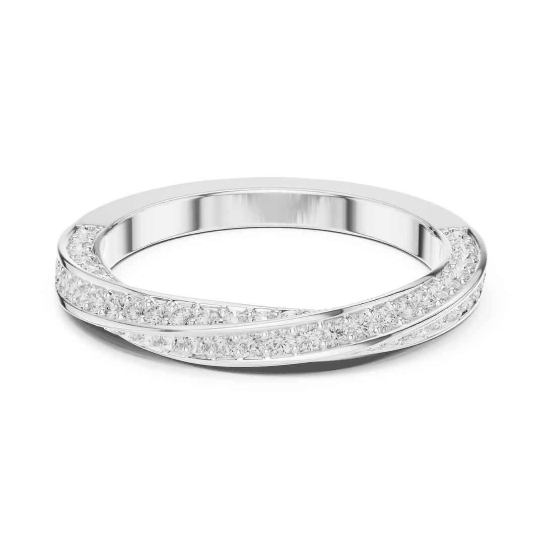 Round 0.7 Diamond Twist Band - B1160 in Wedding Bands by 18 KARATS INC.