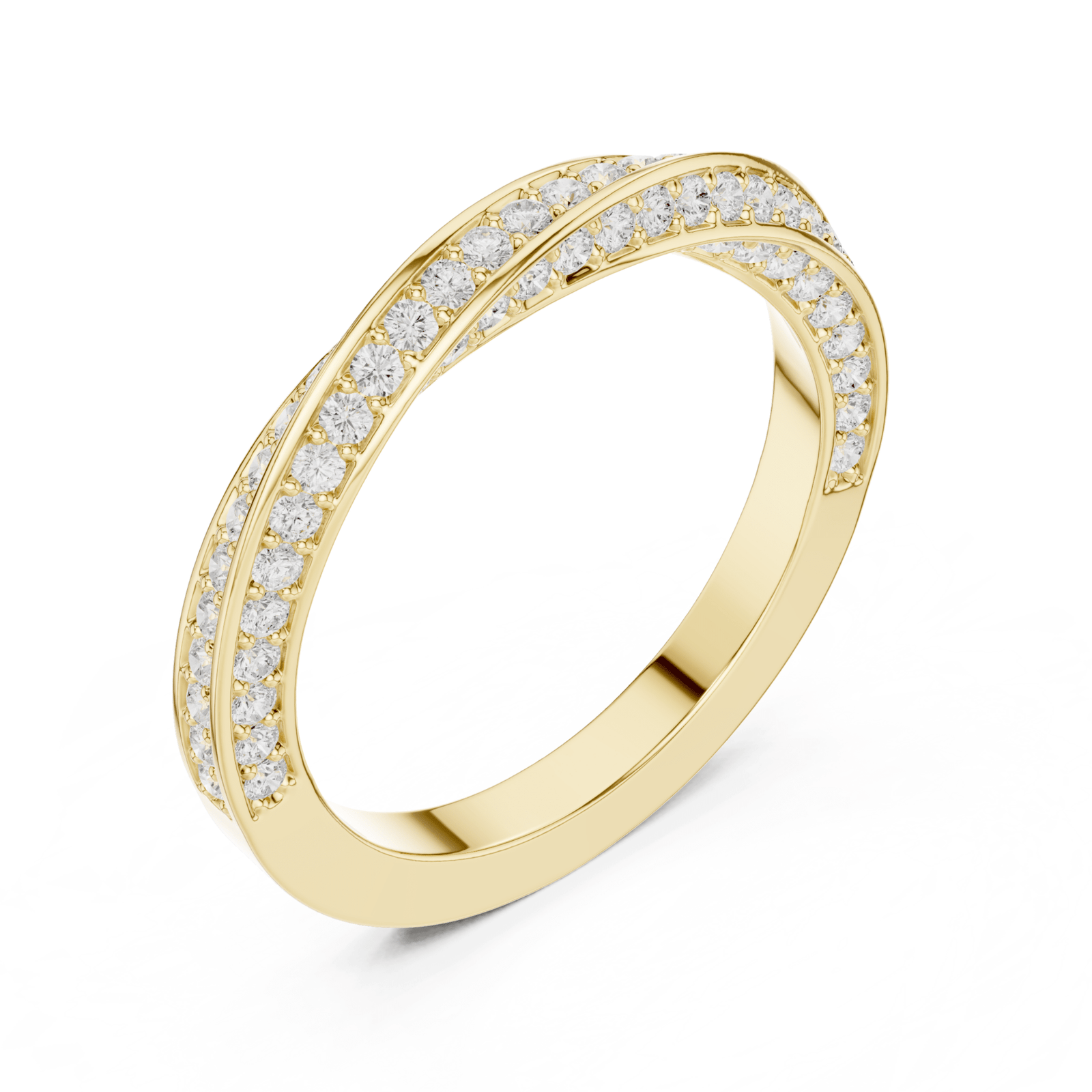 Round 0.7 Diamond Twist Band - B1160 in Wedding Bands by 18 KARATS INC.