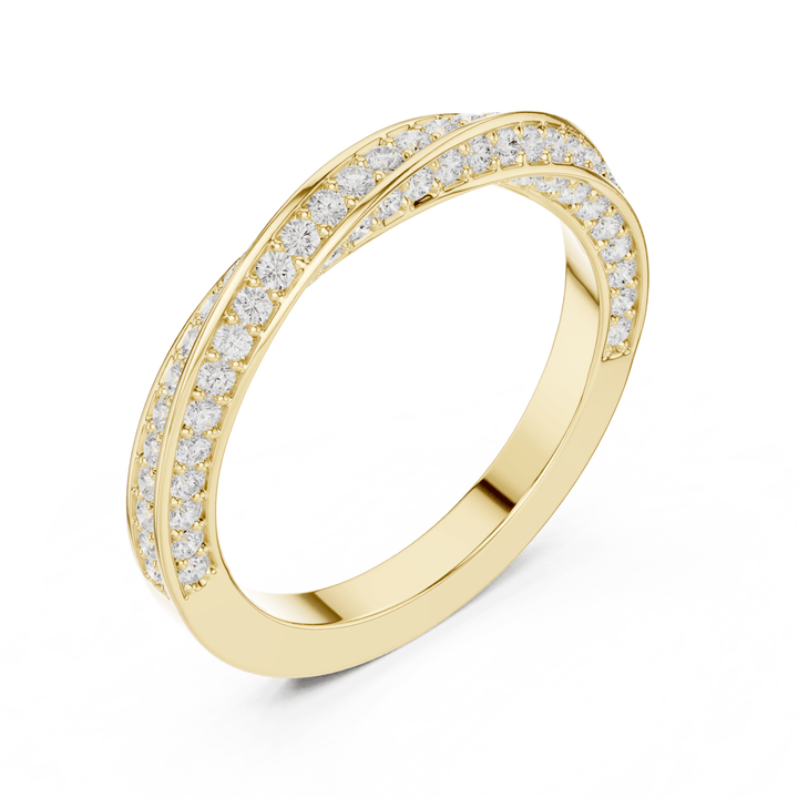 Round 0.7 Diamond Twist Band - B1160 in Wedding Bands by 18 KARATS INC.