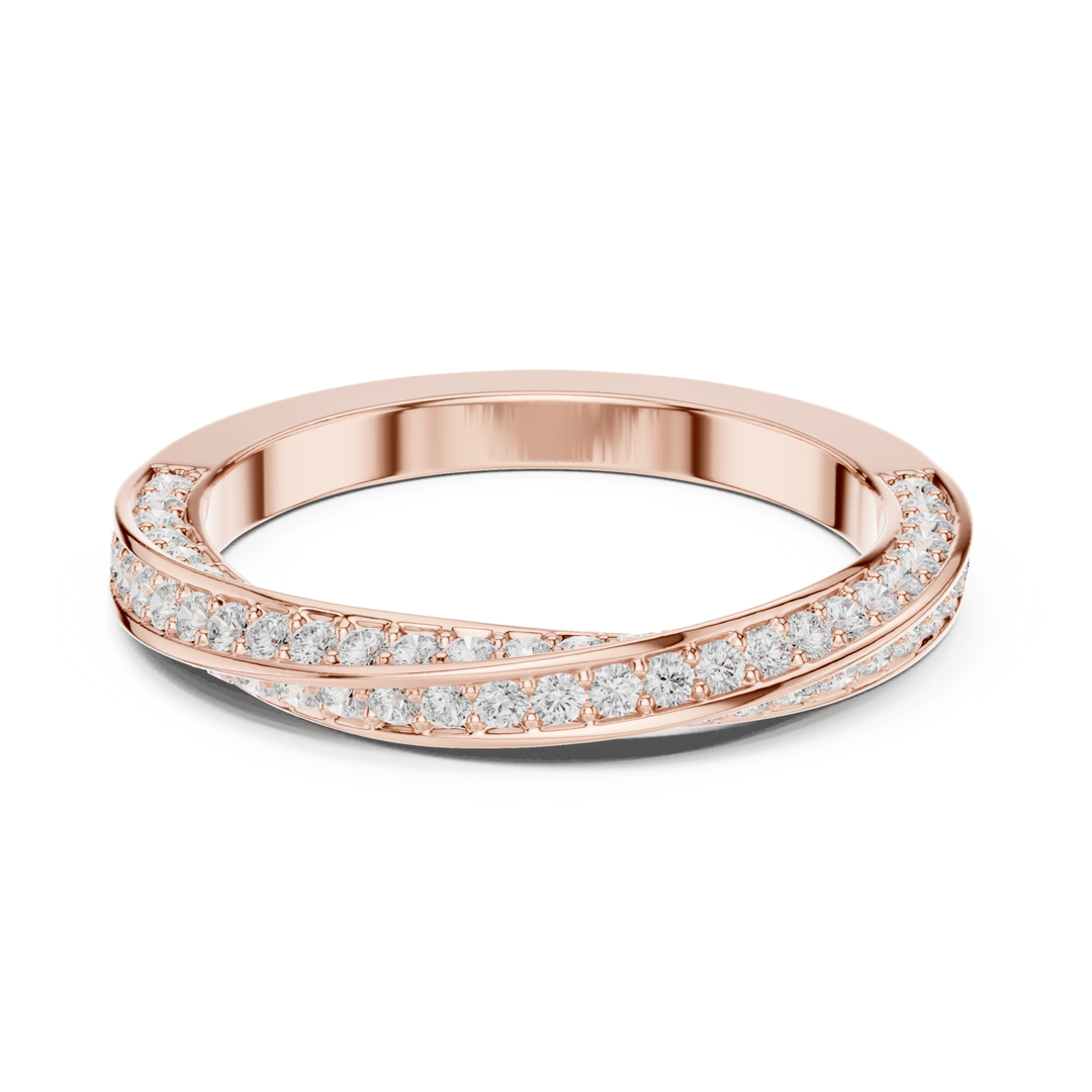 Round 0.7 Diamond Twist Band - B1160 in Wedding Bands by 18 KARATS INC.