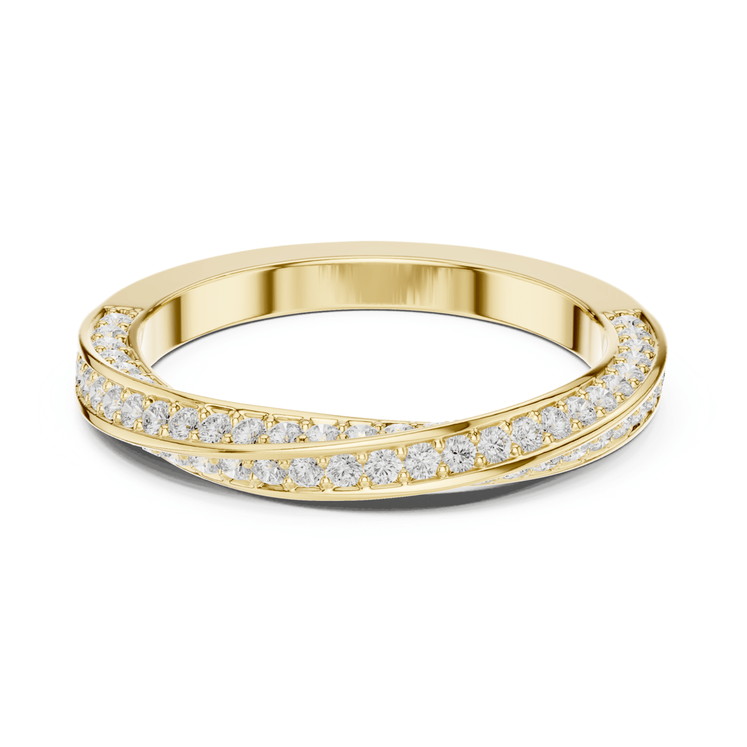Round 0.7 Diamond Twist Band - B1160 in Wedding Bands by 18 KARATS INC.