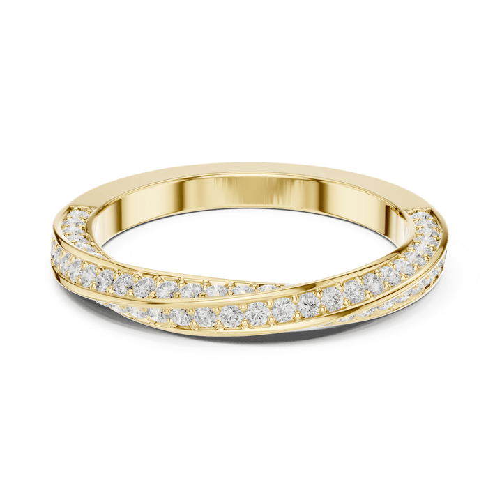 Round 0.7 Diamond Twist Band - B1160 in Wedding Bands by 18 KARATS INC.