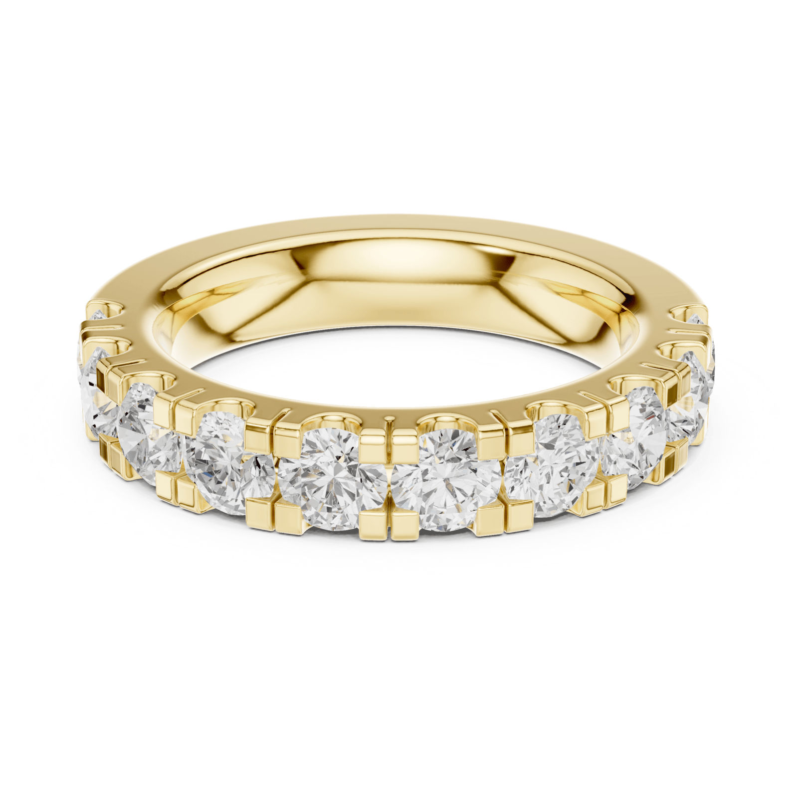 Round 1.9 ctw Half Eternity Diamond Men's Band - B1134 in Wedding Bands by 18 KARATS INC.
