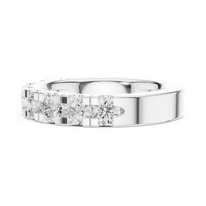 Round 1.9 ctw Half Eternity Diamond Men's Band - B1134 in Wedding Bands by 18 KARATS INC.