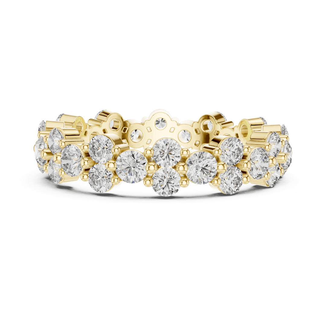 Round 1.97 ctw Diamond Cluster Eternity Band - B1157 in Wedding Bands by 18 KARATS INC.