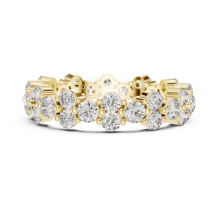 Round 1.97 ctw Diamond Cluster Eternity Band - B1157 in Wedding Bands by 18 KARATS INC.