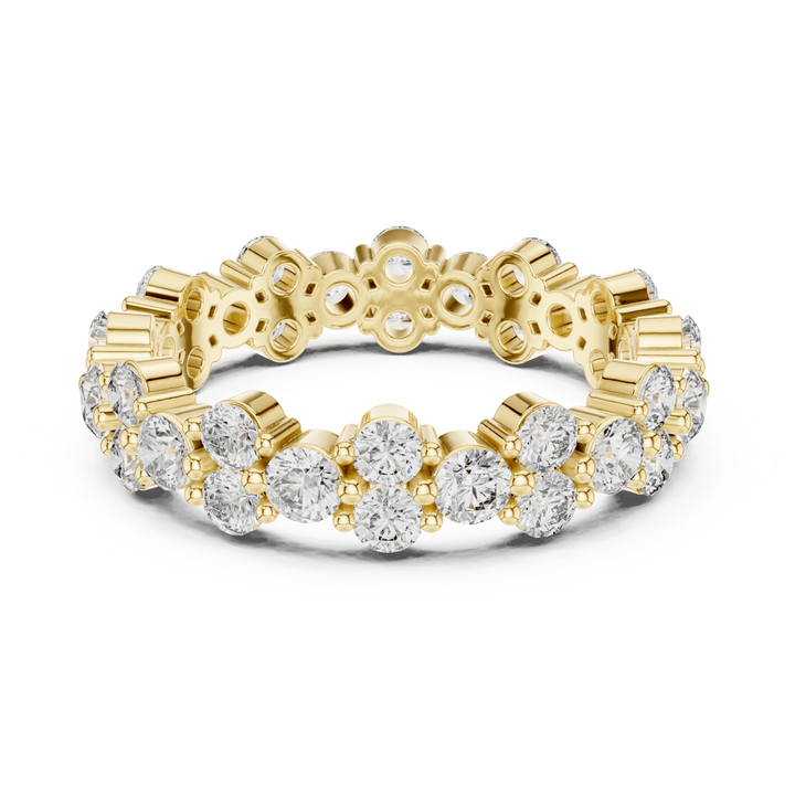 Round 1.97 ctw Diamond Cluster Eternity Band - B1157 in Wedding Bands by 18 KARATS INC.