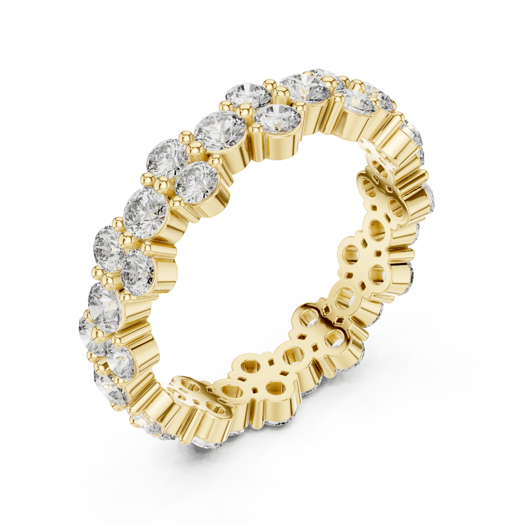 Round 1.97 ctw Diamond Cluster Eternity Band - B1157 in Wedding Bands by 18 KARATS INC.