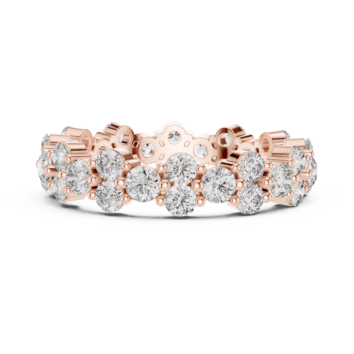 Round 1.97 ctw Diamond Cluster Eternity Band - B1157 in Wedding Bands by 18 KARATS INC.