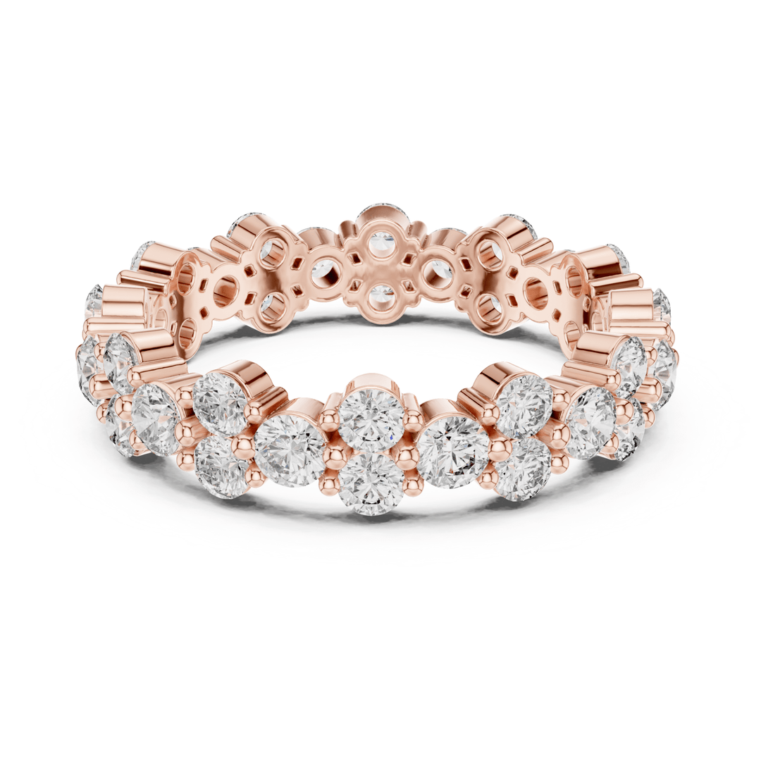 Round 1.97 ctw Diamond Cluster Eternity Band - B1157 in Wedding Bands by 18 KARATS INC.
