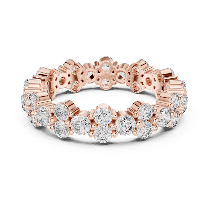Round 1.97 ctw Diamond Cluster Eternity Band - B1157 in Wedding Bands by 18 KARATS INC.