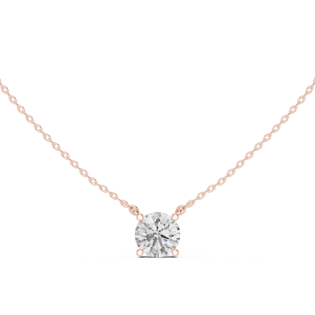 Round Cut Diamond Solitaire Pendant – P1134RD in Necklace by 18 KARATS INC.