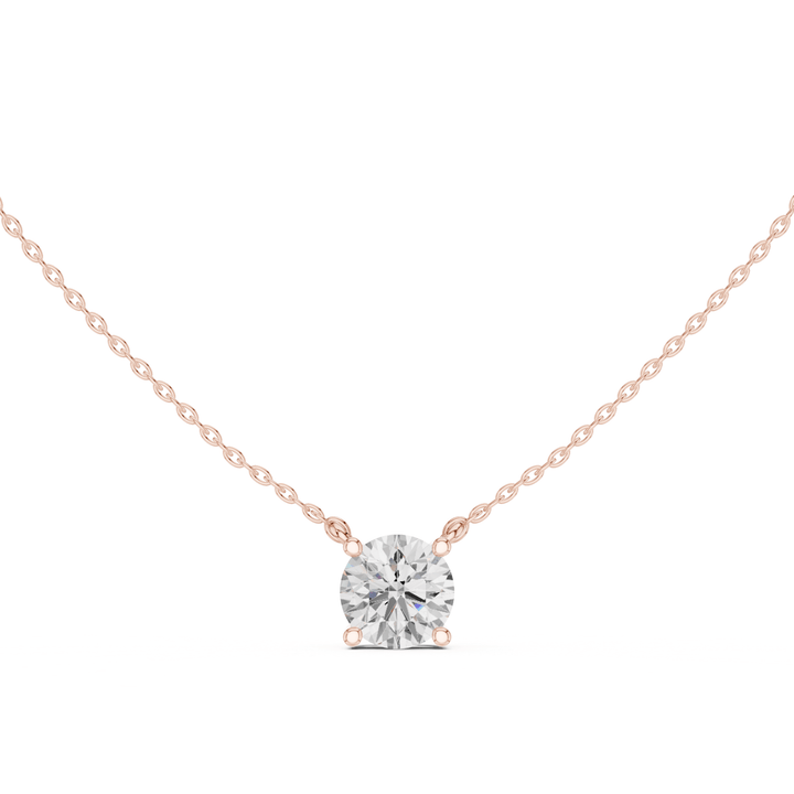 Round Cut Diamond Solitaire Pendant – P1134RD in Necklace by 18 KARATS INC.