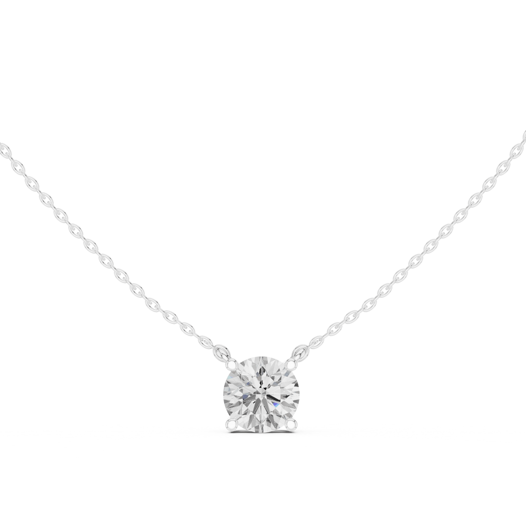 Round Cut Diamond Solitaire Pendant – P1134RD in Necklace by 18 KARATS INC.