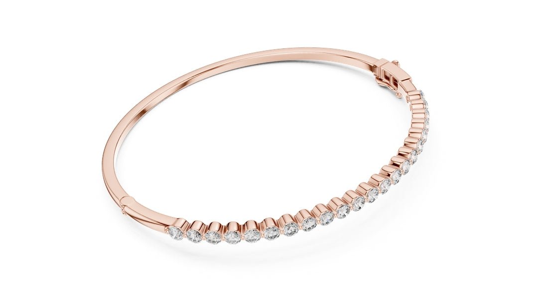 Round Diamond Bangle Bracelet - BC110 in Bracelet by 18 KARATS INC.