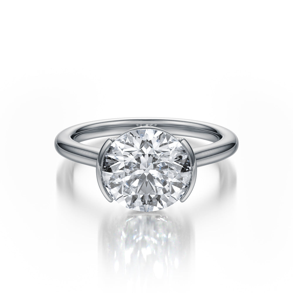 Round Diamond Ring - R1035 in Ring by 18 KARATS