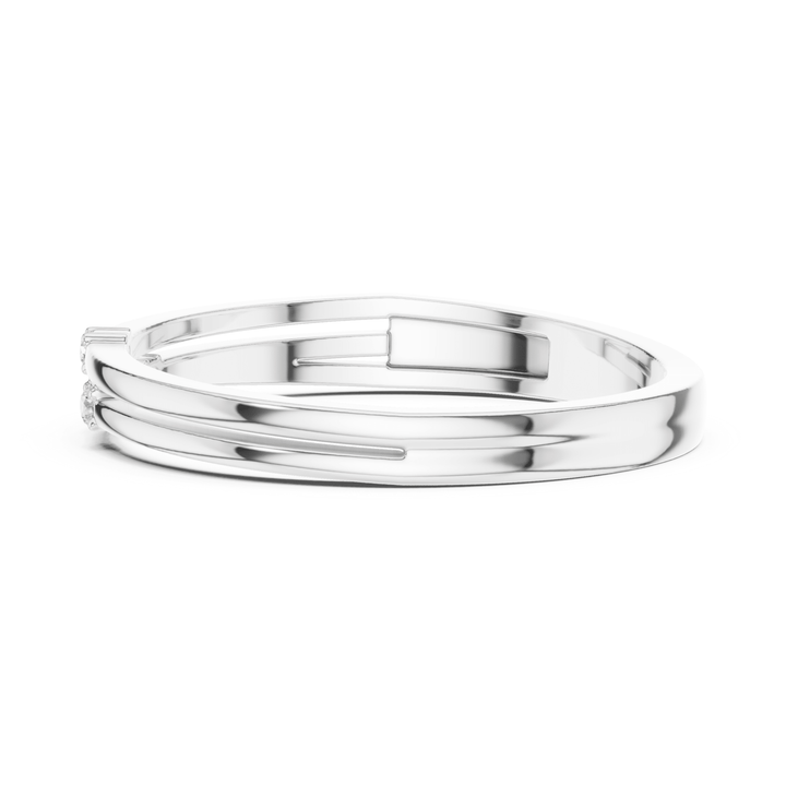 Round Diamond Station Band - B1146 in Wedding Bands by 18 KARATS INC.