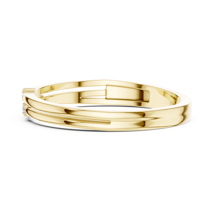 Round Diamond Station Band - B1146 in Wedding Bands by 18 KARATS INC.