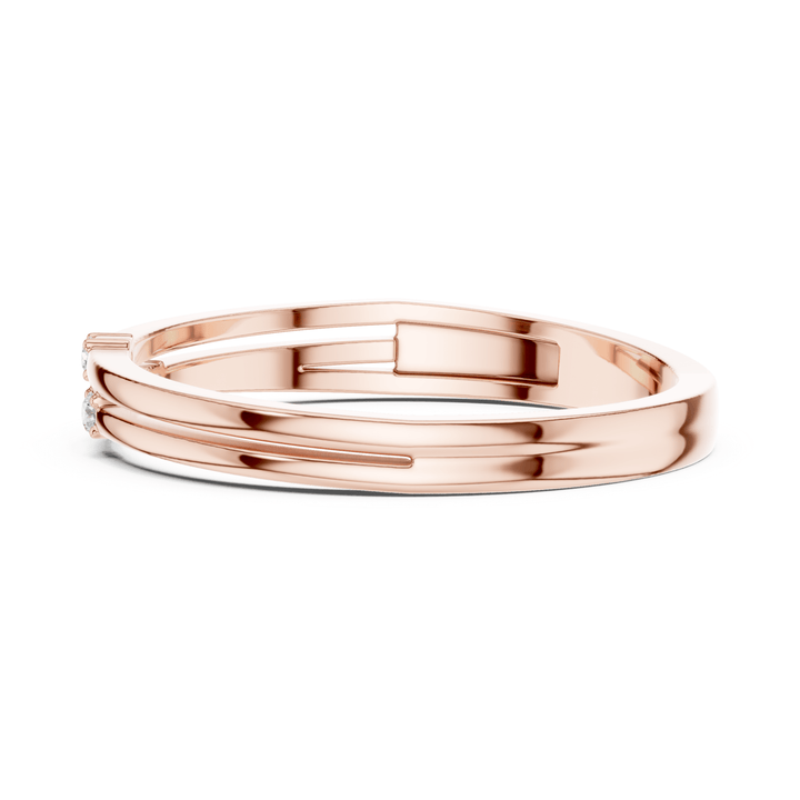 Round Diamond Station Band - B1146 in Wedding Bands by 18 KARATS INC.