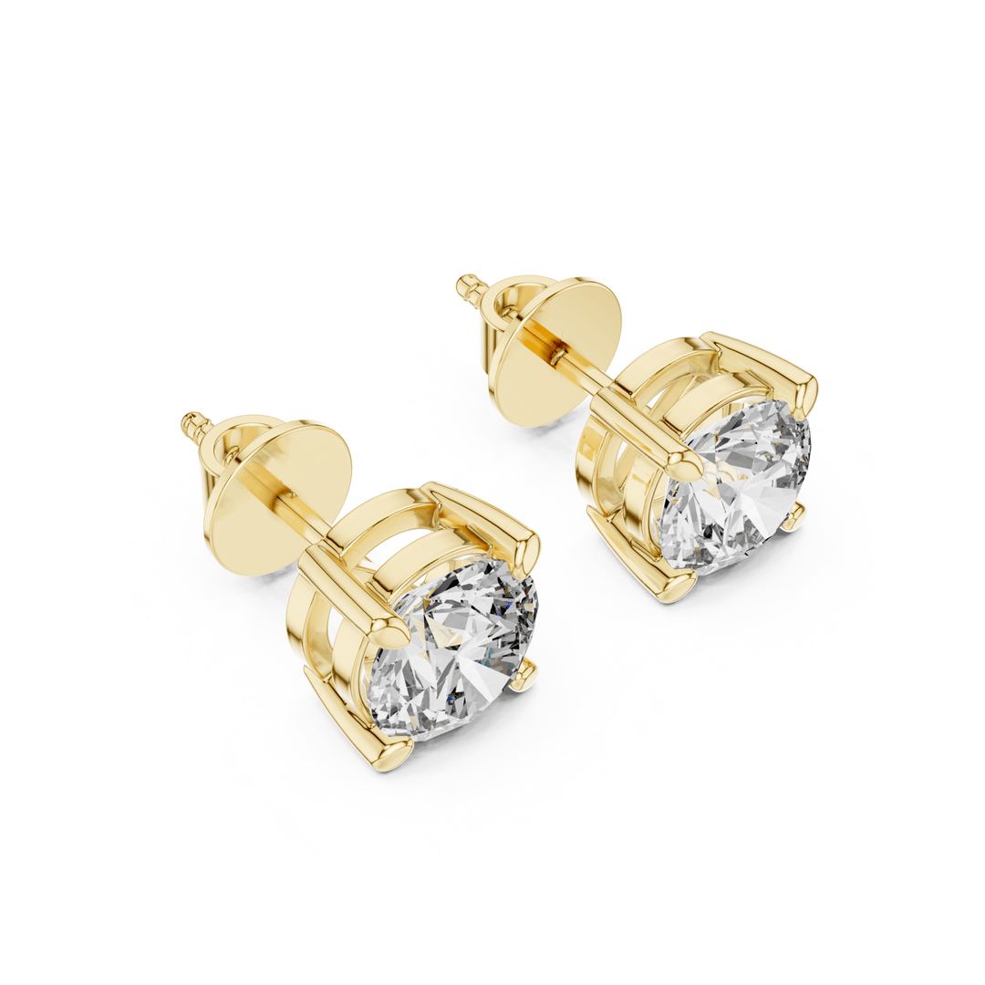 Round Diamond Stud Earrings - E1151 in Earrings by 18 KARATS INC.
