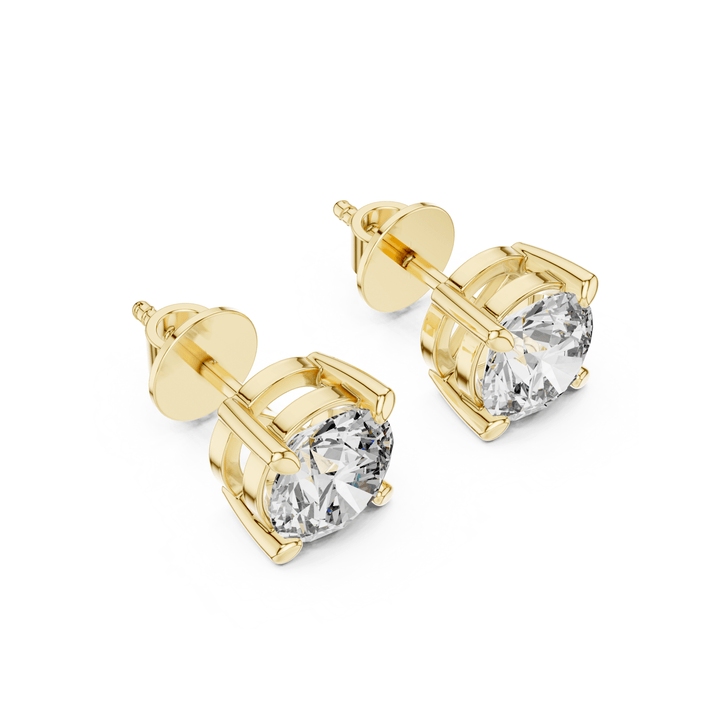 Round Diamond Stud Earrings - E1151 in Earrings by 18 KARATS INC.